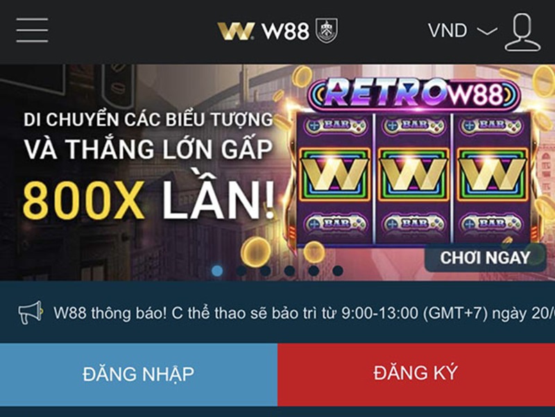 đăng ký tài khoản W88 Mobile